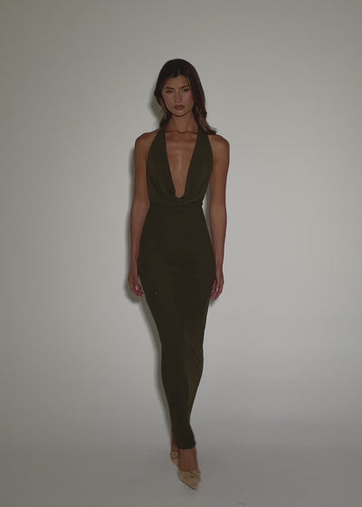 GEORGE DIAMANTÉ BACKLESS DRESS